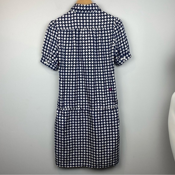 PINK Tartan • silk Clover Shirt Dress - Picture 3 of 13